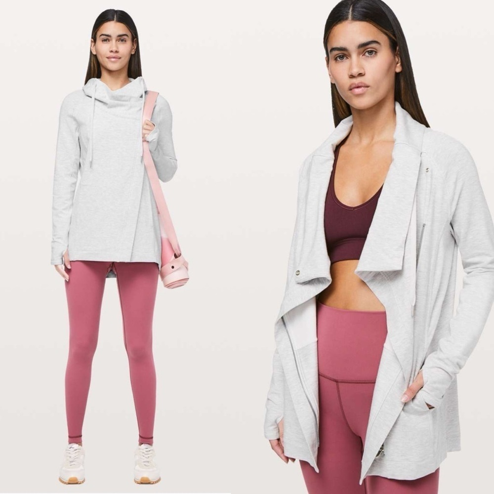 Lululemon Coast Easy Wrap Heathered Core Ultra Light Grey Sz 8